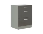 Dolná kuchynská zásuvková skrinka Grey 60D3S, 60 cm%