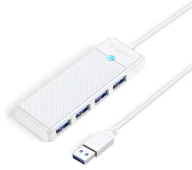 Orico PAPW4A-U3 biela / USB hub / 4X USB-A 3.0 / kábel 1,8 m