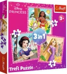 Trefl - Puzzle - Disney princeznej: Vaina, Locika a Snehulienka 3v1