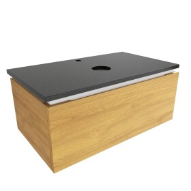 Kúpeľňová skrinka so žulovou krycou doskou SAT Feel 80x30x46 cm medový dub mat SATFEEL80DMZ SATFEEL80DMZ