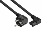 Kabelmeister napájací kábel Schuko - C15 90° čierny / Napájací kábel / uhlový / 5 m / H07RN-F 3G 1,5 mm2 (SK0151-S050)
