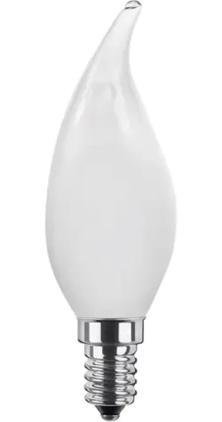 SEGULA LED sviečka Windstoß matná / Žiarovka / E14 / 3,2 W / 270lm / 2700K / stmievateľná (55316)