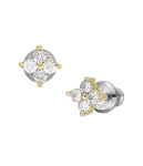 Fossil Jemné pozlátené náušnice kôstky Hazel JOF00997710