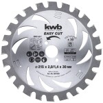 Kwb 587938 tvrdokovový pílový kotúč 215 x 30 x 1.4 mm Počet zubov (na palec): 30 1 ks; 587938