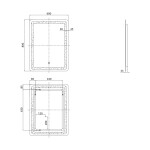 AQUALINE - SALICA zrkadlo s LED osvetlením 60x80cm, dotykový senzor, stmievateľné SC080