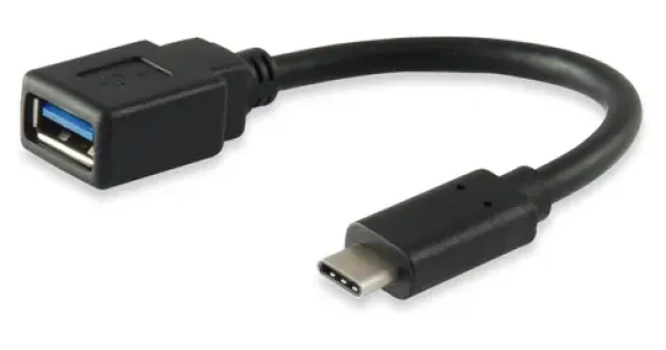Equip čierna / Adaptér / USB-C - USB-A OTG / 5 Gbps / 0,15 m (133455)