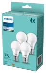Philips LED žiarovka E27 75W 4000K 4 ks / Žiarovka / Neutrálna biela / Trieda F / O 60 mm (929002306604)