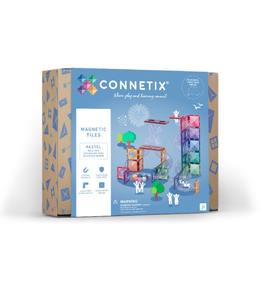 Connetix Connetix Tiles - Magnetická Stavebnica Pastelová Guličková Dráha 80 ks