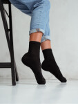 Milena Unique 0071-001 Polovičné froté ponožky 35-41 černá 35-37