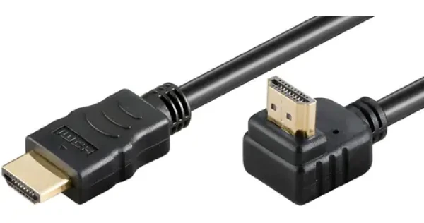 MicroConnect HDMI 2.0 kábel 2m čierna (HDM19192V2.0A90) / Kábel / High Speed / 4K 60Hz / MM (HDM19192V2.0A90)