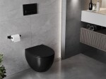 MEXEN - Egg Závesná WC misa vrátane sedátka s slow-slim, Duroplastu, čierny mat 30245070