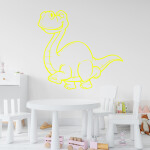 Veselá Stena Samolepka Brontosaurus Farba: béžová, Veľkosť: 100 x 93 cm