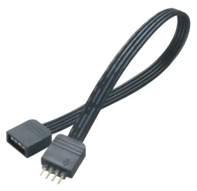 Akasa predlžovací kábel pre LED pásky čierny / Kábel / RGB 4pin / 50 cm (AK-CBLD01-50BK)