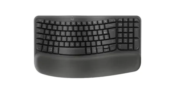 Logitech Wave Keys grafitová / Bezdrôtová klávesnica / Ergonomická / 2.4GHz / Bluetooth / Univerzálny layout (920-012292)