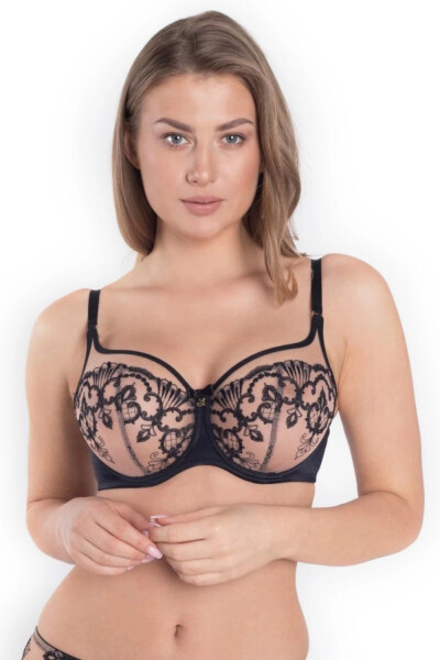 Dámska podprsenka Perla A143 čierna - Samanta černá 75/G