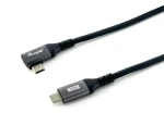 Equip USB-C - USB-C 90° 2 m čierna / dátový kábel / PD 100W / USB 2.0 (128892)