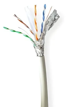 Nedis Inštalačný kábel CAT6a šedá / Inštalačný kábel / SF/UTP / Čistá meď / 305 m / LSZH (CCBG8538GY305S)
