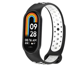 Beline Design Mi Band 8/9/10 čierno-biela / Remienok / silikónový