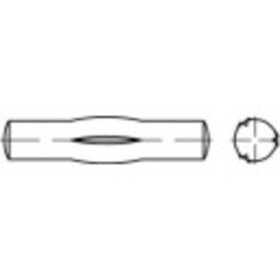 TOOLCRAFT 136422 čiastočne ryhovaný valcový kolík (Ø x d) 1.5 mm x 8 mm ocel 250 ks; 136422