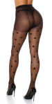 Sexy tights with dots black Einheitsgroesse