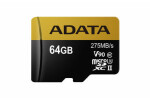 ADATA Premier One Micro SDXC 64GB + SD adaptér / UHS-II U3 Class 10 / R: 275MB/s / W: 155MB/s (AUSDX64GUII3CL10-CA1)