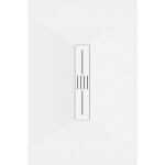 MEXEN/S - Toro obdĺžniková sprchová vanička SMC 140 x 70, biela, mriežka biela 43107014-W