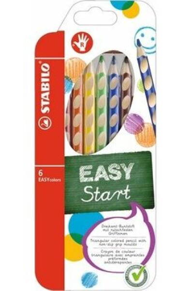 STABILO EASYstart sada 6 pasteliek pre pravákov (23579)