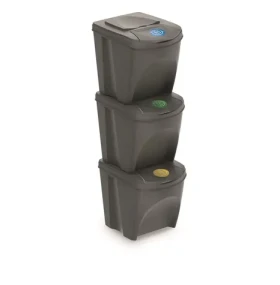 Prosperplast SORTIBOX 3 x 25 l šedá / Odpadkový kôš (IKWB20S3-405U)