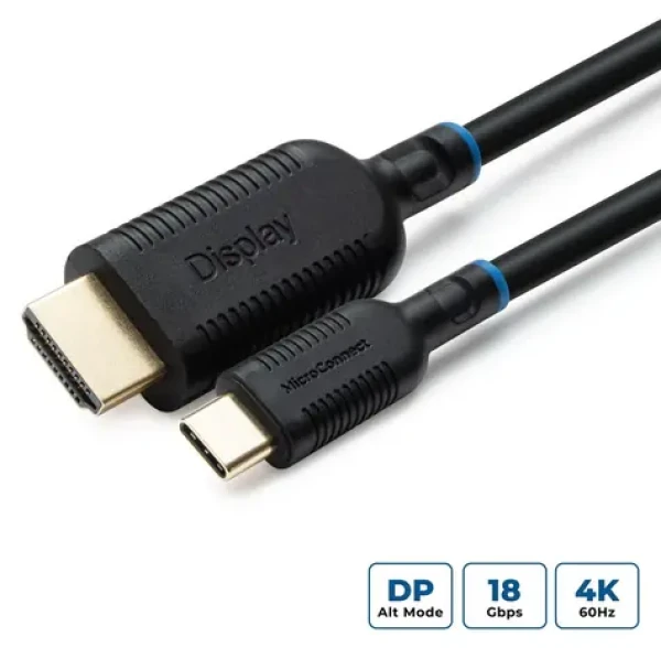 MicroConnect USB-C (M) - HDMI (M) 0,5m čierna / Kábel / 4K (MC-USBCHDMI05)