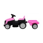 Mamido Detský elektrický traktor s prívesom ružový