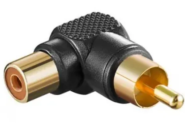 Goobay redukcia Cinch (F)-(M) lomená čierna / Redukcia / Pozlátené kontakty (11685)