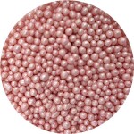 Cukrovo-ryžové perly, ružové perleťové, 5 mm, 80 g - I LOVE CAKES - I LOVE CAKES