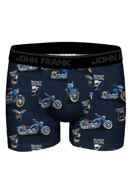 Pánske boxerky John Frank JFBD371-MOTO L Tm. modrá