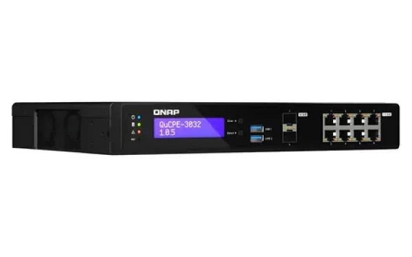 QNAP QuCPE-3032-C3558R-8G / Virtualizačné sieťové zariadenie / Intel Atom C3558R / 8x 2.5GbE / 2x 10G SFP+ / 8GB DDR4 (QuCPE-3032-C3558R-8G)