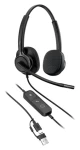 HP Poly Mission 425 čierna / Slúchadlá s mikrofónom / USB / Stereo (C01B6AA)