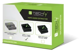 Techly IDATA-HDMI-EA74K čierna / HDMI audio extraktor / LPCM 7.1 / 4K UHD / 3D / HDCP (IDATA-HDMI-EA74K)
