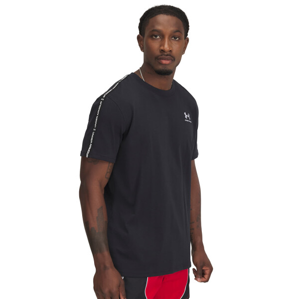 Tričko Under Armour Icon HWT Tee Taping Black/ White XL