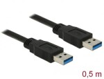 DeLock Kábel USB 3.0 A (M) - USB 3.0 A (M) 0.5m čierna (85059)