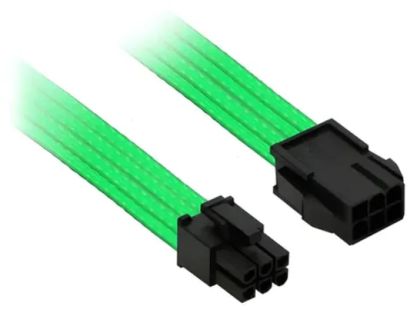 Nanoxia NX6PV3ENG neónovo zelená / Predlžovací kábel / PCI-E 6-pin / 30 cm / rovný konektor (NX6PV3ENG)