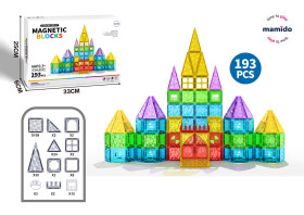 Mamido Mamido Magnetická stavebnica 193 dielov Rainbow XXL
