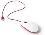 Raspberry Pi Mouse biela, červená / Myš / optická / USB / 3 tlačidlá (RB-MAUS01W)