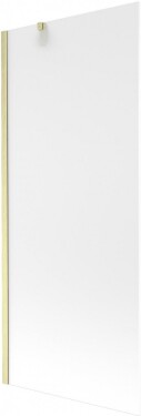 MEXEN/S - Next vaňová zástena FIX 80 x 150, dekor, zlatá kartáčovaná 895-080-000-00-30-55