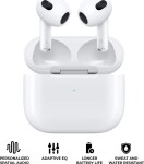 Apple Apple AirPods (3rd generation) with Lightning Charging Case, Wireless, Calls/Music, Headset, White