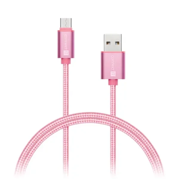 CONNECT IT Wirez Premium Metallic USB C - USB ružovo-zlatá / 1 m (CI-667)