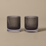 Ferm Living Poháre Ripple Tumbler Smoked Grey – set 2 ks