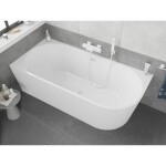MEXEN/S - Silo voľne stojaca rohová vaňa ľavá reliéf 170 x 80, biela, sifón a prepad biela 52891708000L-20