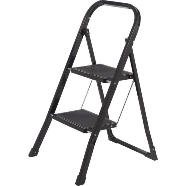 TOOLCRAFT TO-10398468 ocel sklopné schodíky skladacie, Montáž bez náradia Max.prac. výška: 2.47 m čierna; TO-10398468