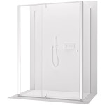 CERANO - Trostenný sprchovací kút Santini UL/P - 6 mm - chróm, transparentné sklo - 110x80x195 - pivotový CER-8050BD7884