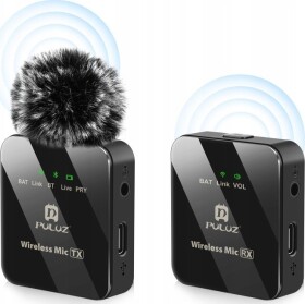 Puluz Mikrofon Bezprzewodowy Bluetooth 3,5mm Trs Trrs Do Telefonu Fotoaparátu Kamery / Pu3153b