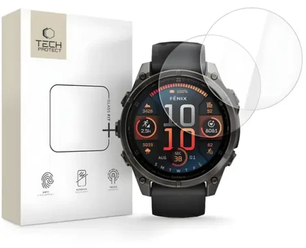 Tech-Protect Glass Fit+ číra / Ochranné tvrdené sklo pre smartwatch / Garmin Fenix 8 47mm / 2 ks